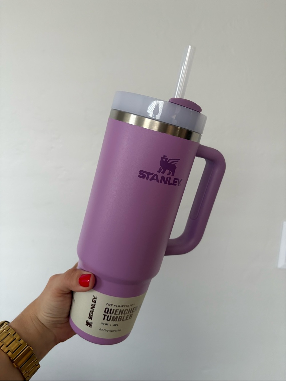 Stanley Lilac Quencher Tumbler with Handle and Straw - Picture 5 of 5